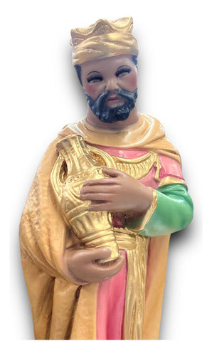 Juego De Reyes Magos 35cm Pasta Cerámica