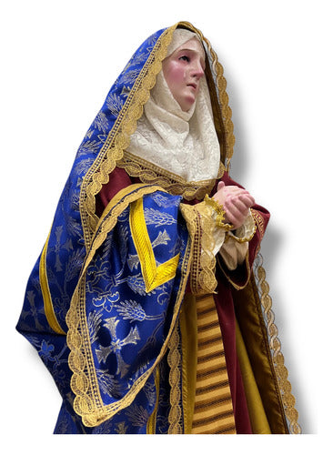 Dolorosa O Virgen De Los Dolores Para Vestir Y Bruñida 120cm