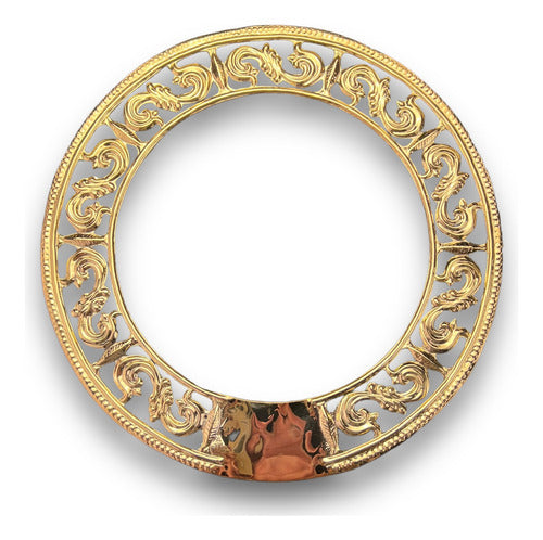 Aureola 35cm De Latón Bañada En Oro Para Imagen Religiosa