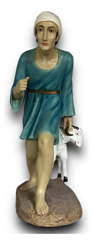 Pastor Con Chivo Para Nacimiento De 80cm