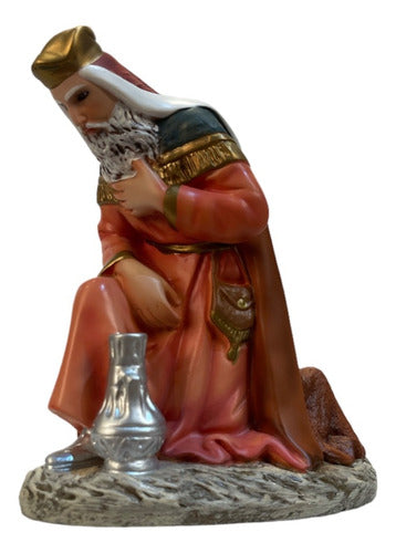 Juego De Reyes Magos 23cm Pasta Cerámica