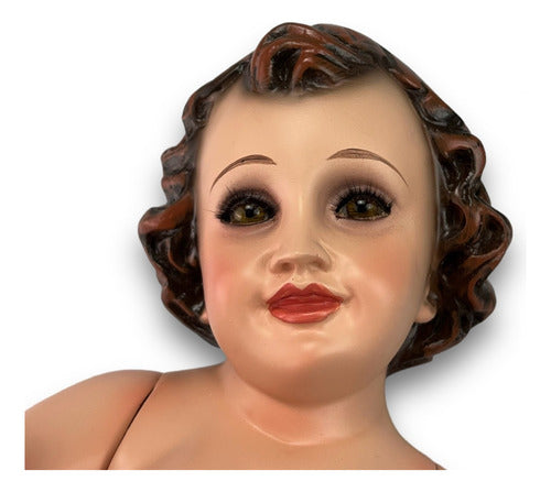 Niño Dios En Resina Con Brazos Articulados 30 Cm