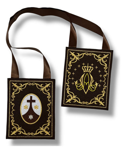 Escapulario Virgen Del Carmen Mediano 8.5cm X 11cm