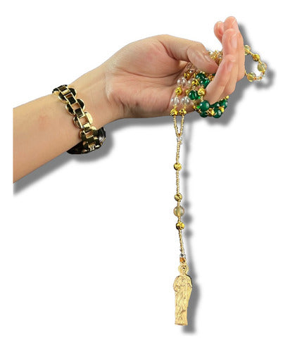 50 Rosarios San Judas Tadeo Perla Traslúcida