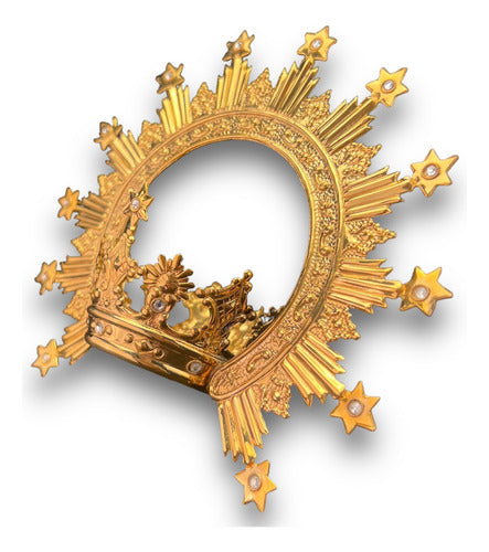 Corona Reinal Con Resplandor #5 Bañada En Oro