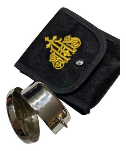 Set Porta Relicario Y Píxide Niquelado Ministros Eucaristía