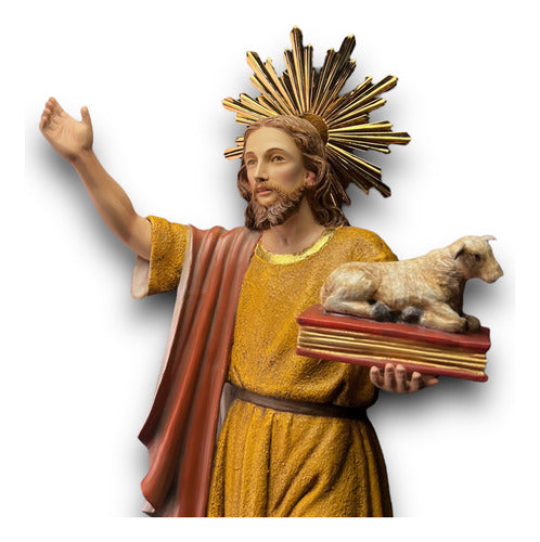 San Juan Bautista Talla En Madera 50cm