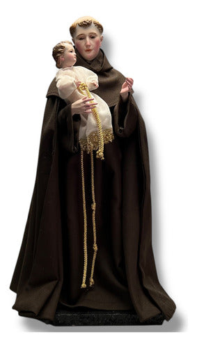 Figura San Antonio De Padua 40cm Para Vestir Y Bruñido