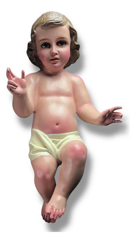 Niño Dios O Niño Jesús En Acabado Bruñido 42cm