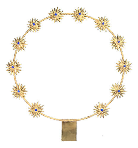 Aureola 12 Estrellas 55cm Latón