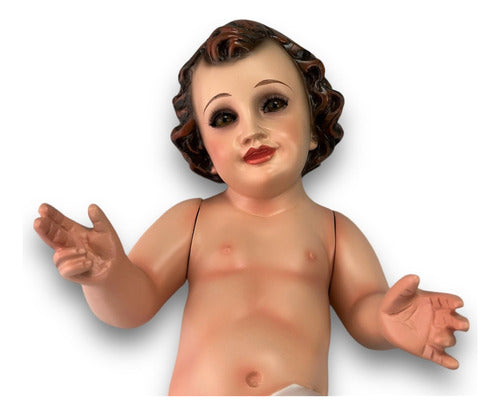 Niño Dios En Resina Con Brazos Articulados 30 Cm