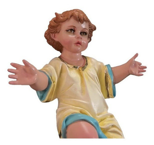 Niño Dios Modelo Italiano Policromía Al Óleo