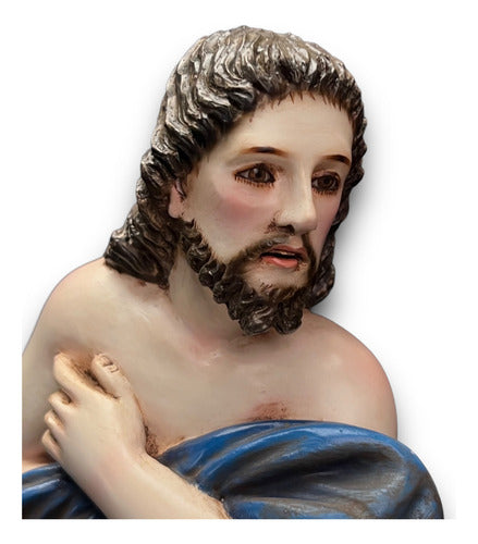 San Juan Bautista Y Jesús O Bautismo De Jesús En Madera 30c