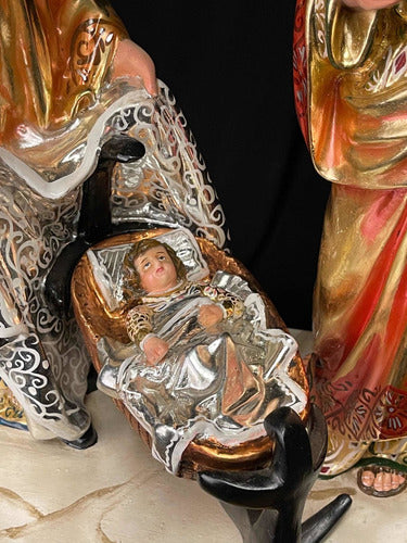 San Joaquín, Santa Ana Y María Niña Estofada En 48cm X 43cm