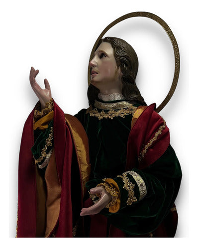 San Juan Evangelista De Vestir, Articulado Y Bruñido 125cm