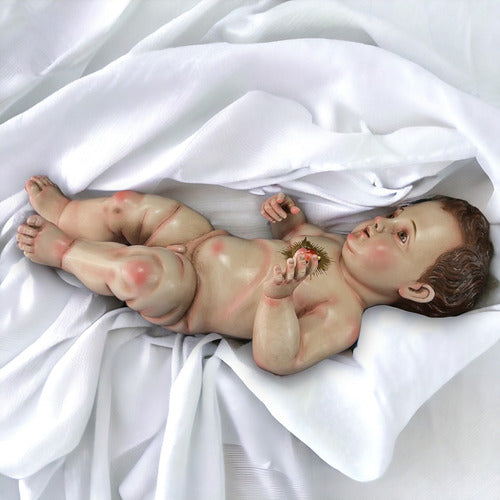 Niño Dios O Niño Jesús Talla En Madera Cedro Rojo 30cm