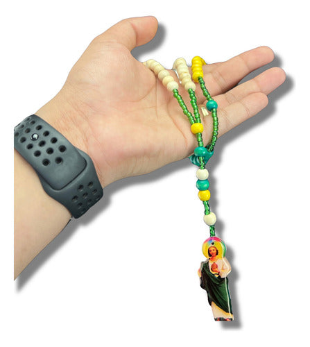 Lote De 10 Rosarios De Madera San Judas Tadeo