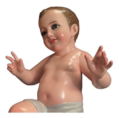 Niño Dios 43cm Policromía Al Óleo
