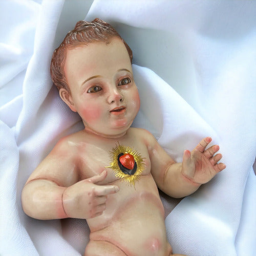 Niño Dios O Niño Jesús Talla En Madera Cedro Rojo 30cm