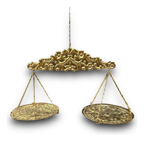 Balanza Baño De Oro Para San Miguel Arcángel De 90cm A 110cm