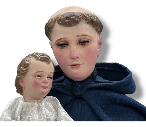 Figura San Antonio De Padua 40cm Para Vestir Y Bruñido