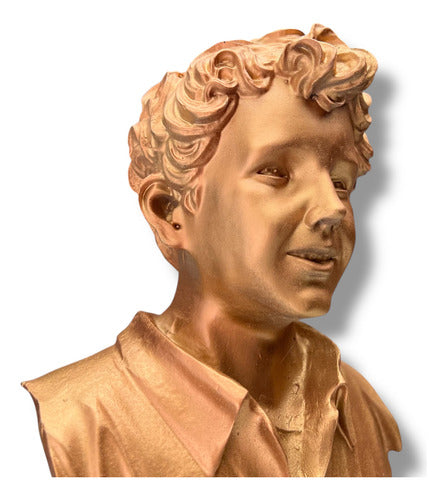 Busto Carlo Acutis Terminado Tipo Cobre 20cm