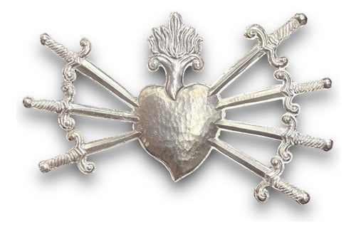 Corazón De 7 Dagas O Dolores De La Virgen En Plata #12.5
