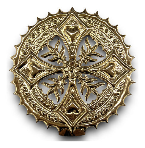 Aureola Bañada En Oro 15cm Para Imágenes De Niño Jesús