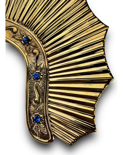 Resplandor Para Virgen Dolorosa Cerrado Y Bañado En Oro #10