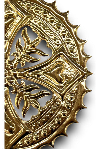 Aureola Bañada En Oro 15cm Para Imágenes De Niño Jesús