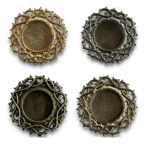 Teca O Relicario Corona De Espinas (porta Reliquia Santos)