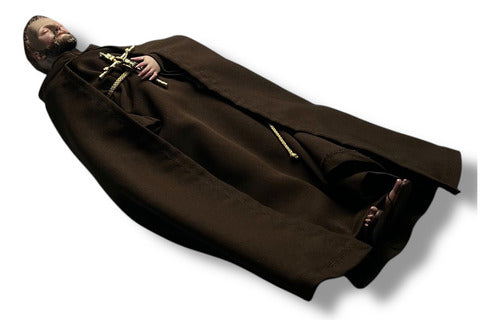 San Francisco De Asís Para Vestir Con 2 Cabezas Bruñido 57cm