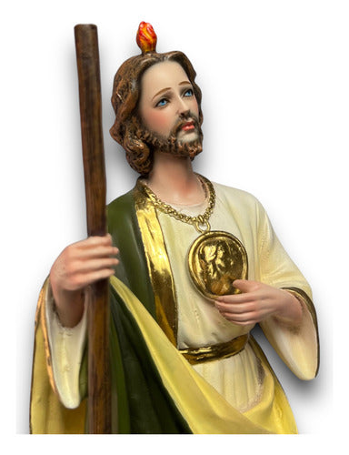 San Judas Tadeo 36cm Filos En Hoja De Oro