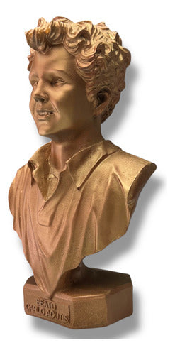 Busto Carlo Acutis Terminado Tipo Cobre 16cm