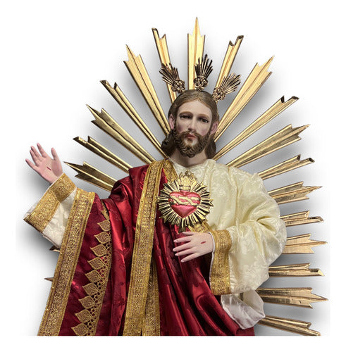 Sagrado Corazón De Jesús  119cm Imagen Para Vestir