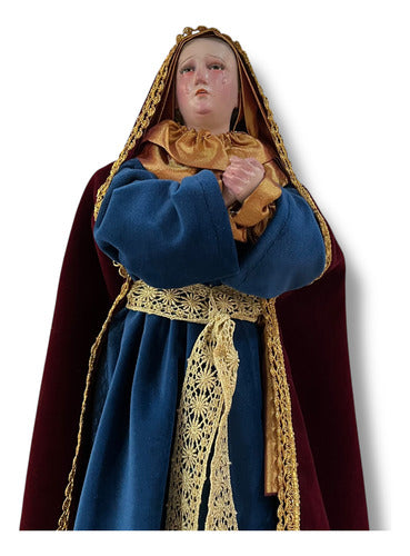 Virgen De Los Dolores Para Vestir Talla En Madera 50cm