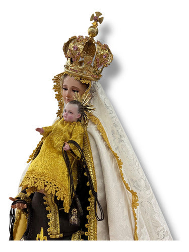 Virgen Del Carmen Para Vestir Y Bruñida Con Accesorios 60cm