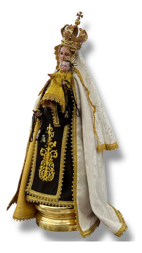 Virgen Del Carmen Para Vestir Y Bruñida Con Accesorios 60cm