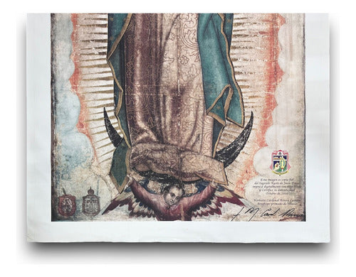 Litografías Virgen De Guadalupe Tamaño Natural En Tela Saman