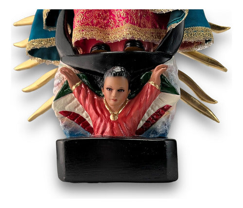 Virgen De Guadalupe Para Vestir Tallada En Madera 50cm