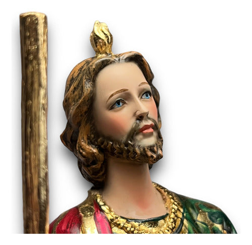 San Judas Tadeo Estofado En Hoja De Oro 38cm