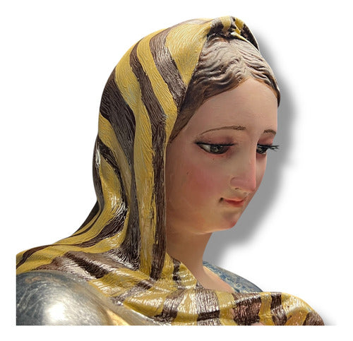 Inmaculada Concepción De María Modelo Antiguo Bruñido 90cm