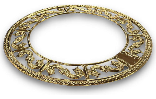 Aureola  30cm De Latón Bañado En Oro Para Imagen Religiosa