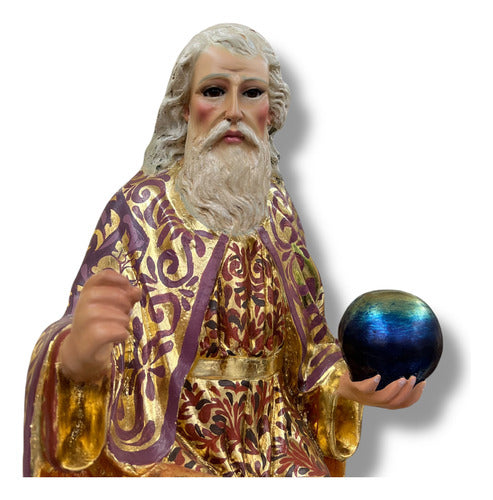 Divina Providencia Policromía En Óleo Y Estofada 90cm