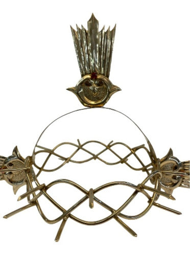 Corona De Espinas #15 Con 3 Potencias Con Baño De Oro