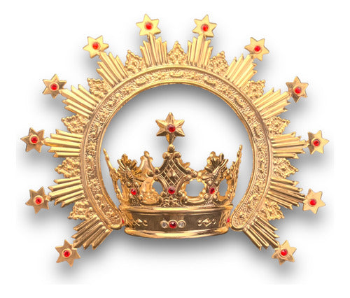 Corona Reinal Con Resplandor #6 Bañada En Oro