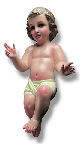 Niño Dios O Niño Jesús En Acabado Bruñido 42cm