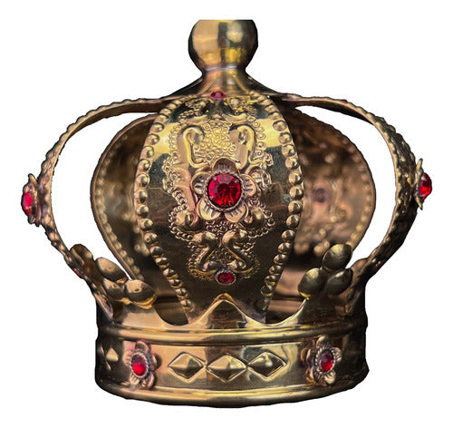 Corona Imperial #7 Latón Con Cristal Cortado