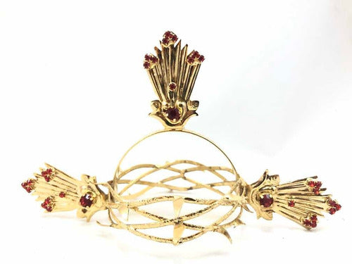 Corona De Espinas Con 3 Potencias #6 Baño De Oro