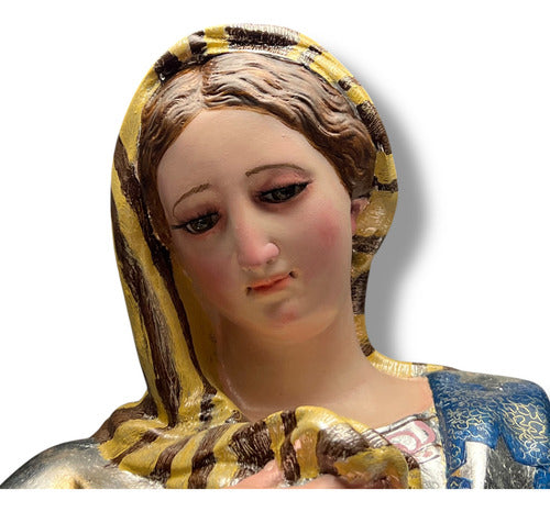 Inmaculada Concepción De María Modelo Antiguo Bruñido 90cm
